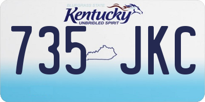 KY license plate 735JKC