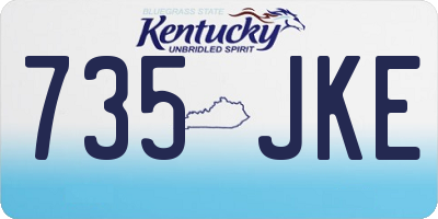 KY license plate 735JKE