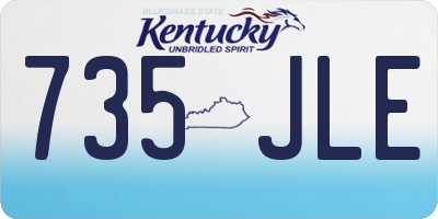 KY license plate 735JLE