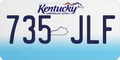 KY license plate 735JLF