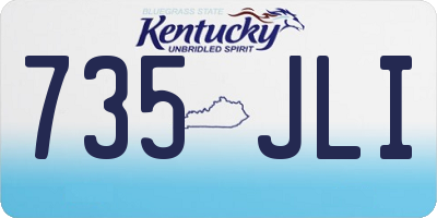 KY license plate 735JLI