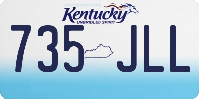 KY license plate 735JLL