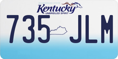 KY license plate 735JLM