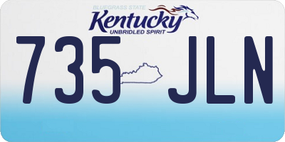 KY license plate 735JLN