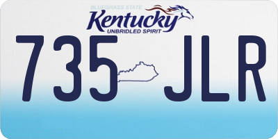 KY license plate 735JLR