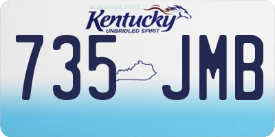 KY license plate 735JMB