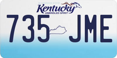 KY license plate 735JME