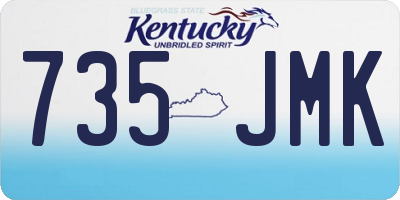 KY license plate 735JMK
