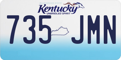 KY license plate 735JMN