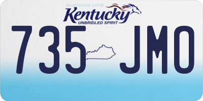 KY license plate 735JMO