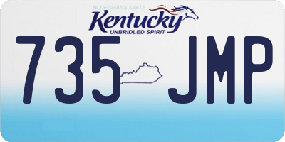 KY license plate 735JMP