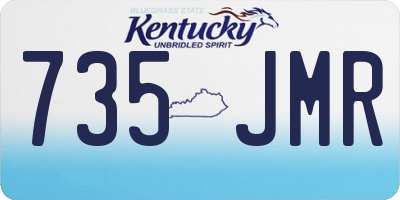 KY license plate 735JMR