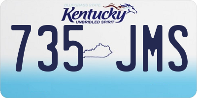 KY license plate 735JMS