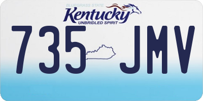 KY license plate 735JMV