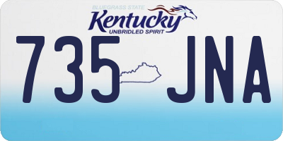 KY license plate 735JNA