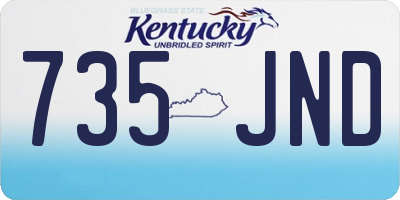 KY license plate 735JND