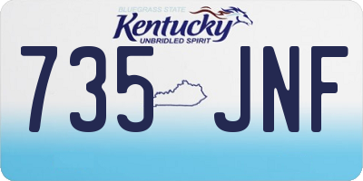 KY license plate 735JNF