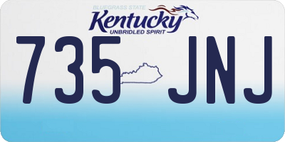 KY license plate 735JNJ