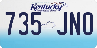 KY license plate 735JNO