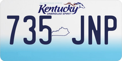 KY license plate 735JNP