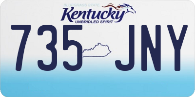 KY license plate 735JNY