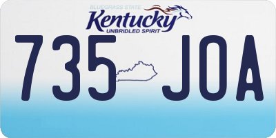 KY license plate 735JOA