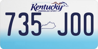 KY license plate 735JOO