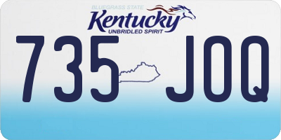 KY license plate 735JOQ