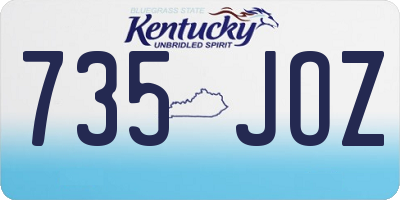 KY license plate 735JOZ