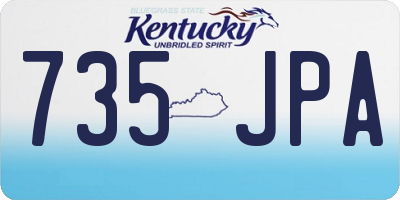 KY license plate 735JPA