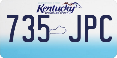 KY license plate 735JPC
