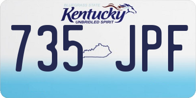 KY license plate 735JPF