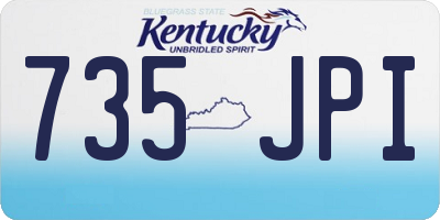 KY license plate 735JPI