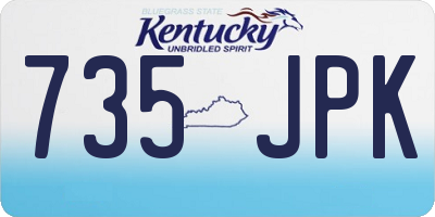 KY license plate 735JPK