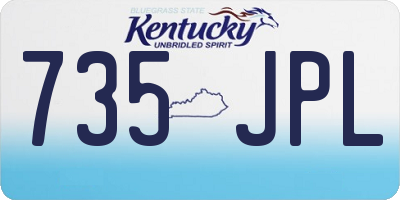 KY license plate 735JPL