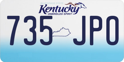 KY license plate 735JPO