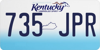 KY license plate 735JPR