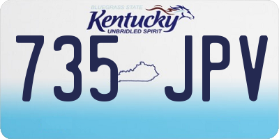KY license plate 735JPV