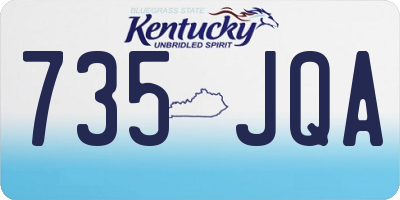KY license plate 735JQA