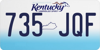 KY license plate 735JQF