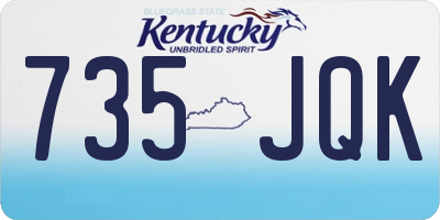 KY license plate 735JQK