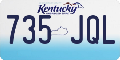 KY license plate 735JQL