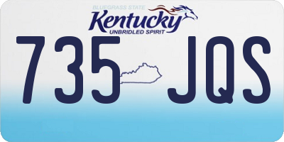 KY license plate 735JQS