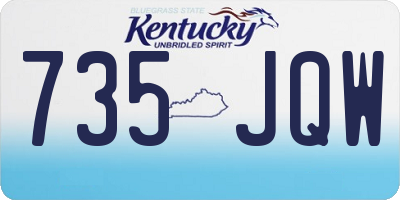 KY license plate 735JQW