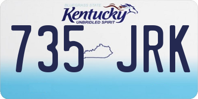 KY license plate 735JRK