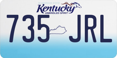 KY license plate 735JRL