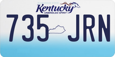 KY license plate 735JRN