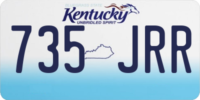 KY license plate 735JRR