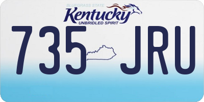 KY license plate 735JRU