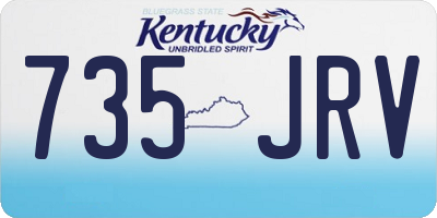 KY license plate 735JRV